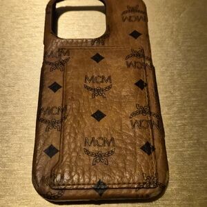MCM Classic Visetos Monogram Leather Phone Case iPhone 13 Pro